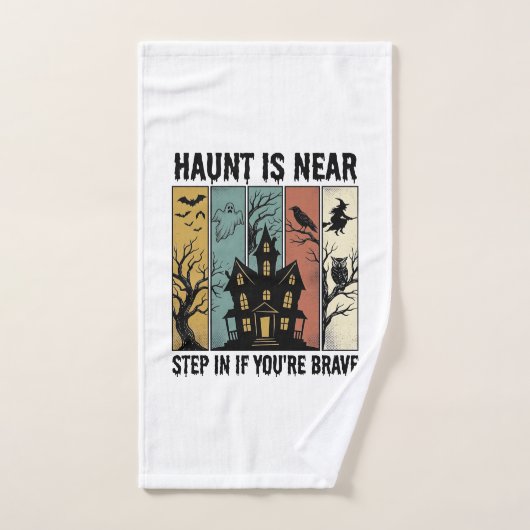 Spoken Huis Halloween Vintage Gravure Spooky D Handdoek (Handdoek)