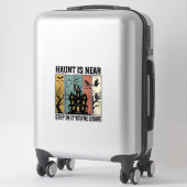 Spoken Huis Halloween Vintage Gravure Spooky D Sticker (Koffer)