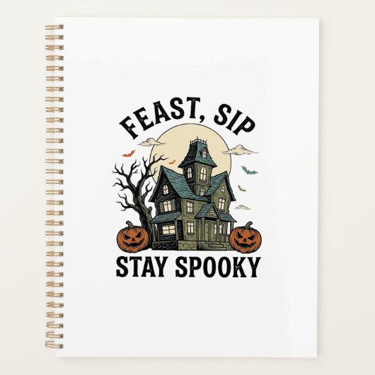 Spoken Huis Halloween Vintage Gravure Spooky S Planner (Voorkant)