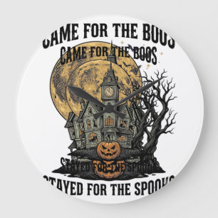 Spoken Huis Halloween Vintage Gravure Spooky T Grote Klok