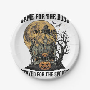 Spoken Huis Halloween Vintage Gravure Spooky T Papieren Bordje