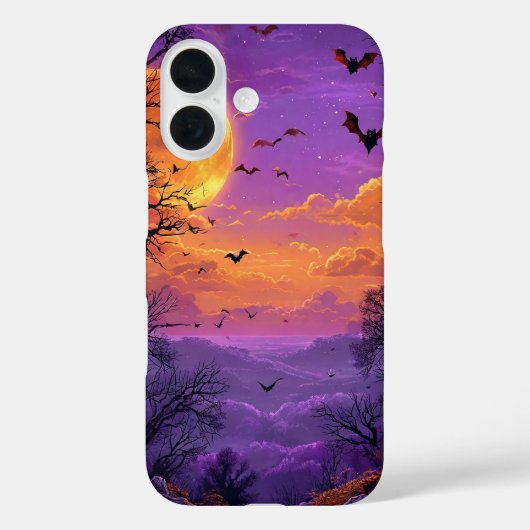 Spoken huis Silhouet met Vleermuizen Case-Mate iPhone Case (Achterkant)