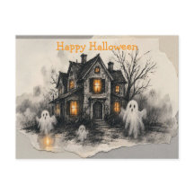 “Spoken Huis Spookachtige Gloed Halloween Kunst”