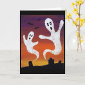 Spoken in het Wenskaart van Halloween van het Kaart (Gele Bloem)