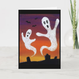 Spoken in het Wenskaart van Halloween van het Kaart