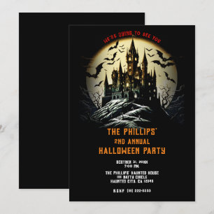 Spoken Kasteel op Begraafplaatsheuvel Halloween Fe Kaart
