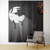 Spoken Kasteel Volle Maan Halloween Foto Achtergro Wandkleed (In situ)