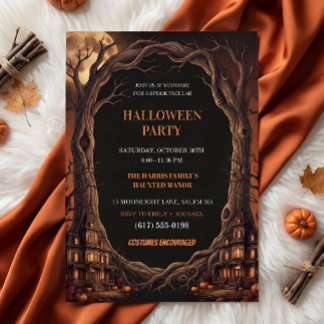 Spoken Mansion Halloween-feest Kaart