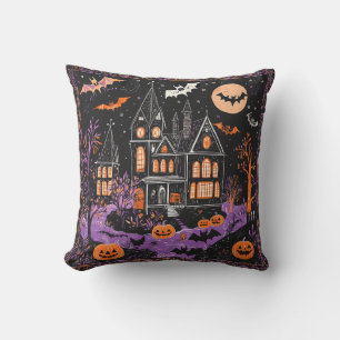 Spoken Mansion Vleermuizen Jack-O-Lantern Hallowee Kussen