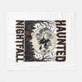 Spoken Nachthemd Vintage Gravure Halloween De Fleece Deken (Voorkant (Horizontaal))