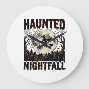 Spoken Nachthemd Vintage Gravure Halloween Ontwerp Grote Klok