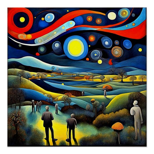 Spoken op het landschap perfect poster (Voorkant)