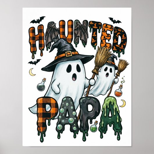 Spoken Papa Halloween-spookontwerp Poster (Voorkant)