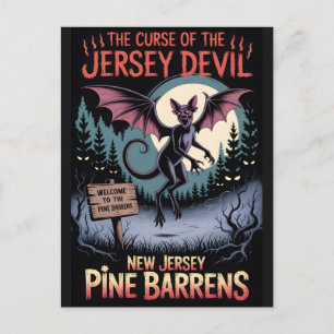 Spoken Pine Barrens New Jersey Horror Kunst Briefkaart
