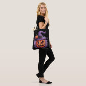 Spoken Pompoen Heks Tote Bag (Op model)