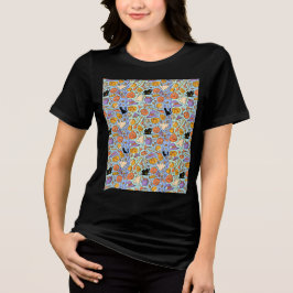 Spoken, Pompoenen, Katten & Griezeld Grensloos Des Tri-Blend Shirt