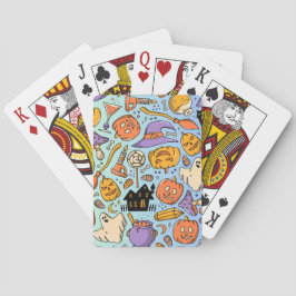 Spoken, Pompoenen, Katten & Griezeld Griezelloos D Pokerkaarten