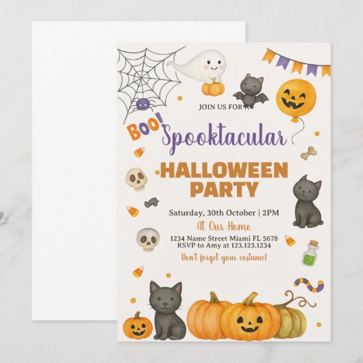 Spoken, Pompoenen & Verkleedfeest kaart (Voorkant / Achterkant)