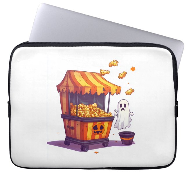 Spoken Popcorn Kraam Laptop Sleeve (Voorkant)