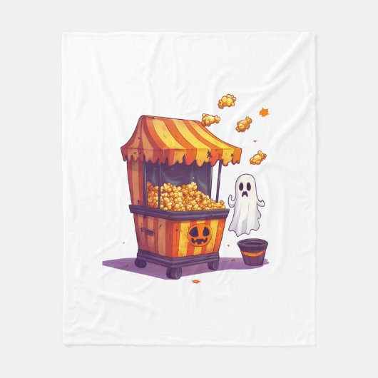 Spoken Popcornkraam Fleece Deken (Voorkant)