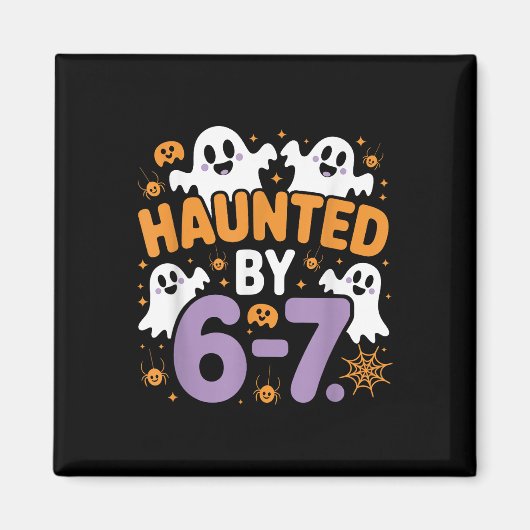 Spoken Six Seven 6 7 Meme 67 Skelet Hand Hallow Magneet (Voorkant)