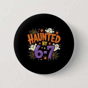 Spoken Six Seven 6 7 Meme 67 Skelet Hand Hallow Ronde Button 5,7 Cm
