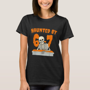 Spoken Six Seven 6 7 Meme 67 Skelet Hand Hallow T-shirt