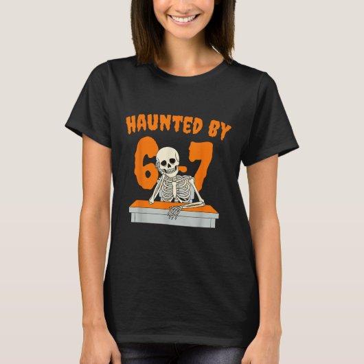Spoken Six Seven 6 7 Meme 67 Skelet Hand Hallow T-shirt (Voorkant)