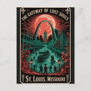 Spoken St. Louis, Missouri Vintage Horror Reizen Briefkaart