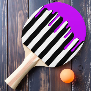 Spoken Strepen Paarse Druppel Tafeltennisbatje