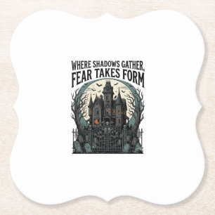 Spoken T-shirt Over Geest Huis Vintage Gotische Ke Kartonnen Onderzetters
