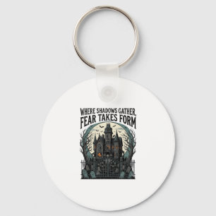 Spoken T-shirt Over Huis Geest Vintage Gotische Ke Sleutelhanger
