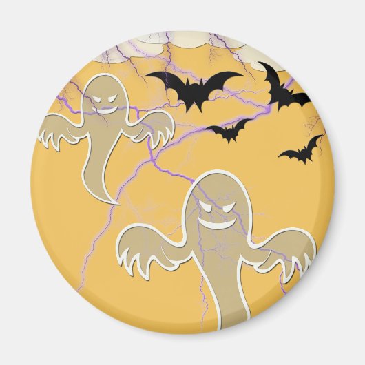 spoken, vleermuizen, bliksemhalloween magneet (Voorkant)