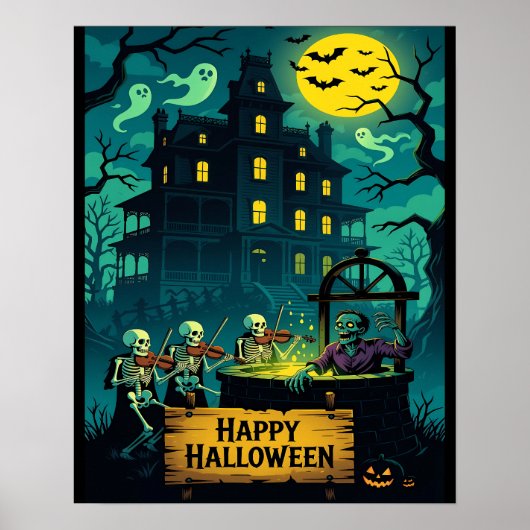 Spoken Well van de Zombie in het Spookhuis: Poster (Voorkant)