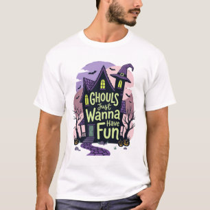 Spoken Willen Gewoon Pret Hebben Halloween Griezel T-shirt