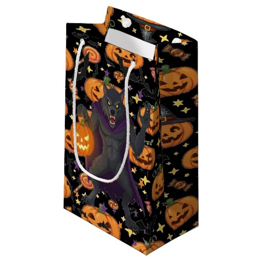 Spoken Wolf Pack Halloween Nacht Klein Cadeauzakje (Voorkant Gekanteld)