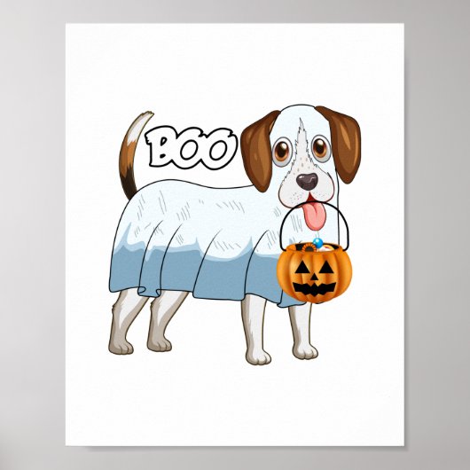 Spokenbeagle Halloween-hond Poster (Voorkant)