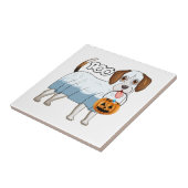 Spokenbeagle Halloween-hond Tegeltje (Zijkant)