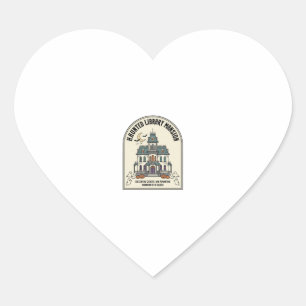 Spokenbibliotheek Salem Geest Vintage Halloween_1 Hart Sticker