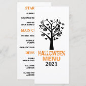 Spokenbos Halloween-menu Menu (Voorkant / Achterkant)