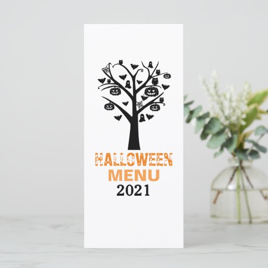 Spokenbos Halloween-menu Menu (Staand voorkant)