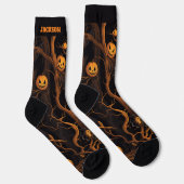 Spokenbos met Halloween Jack-o'-lantern Sokken (Rechts)