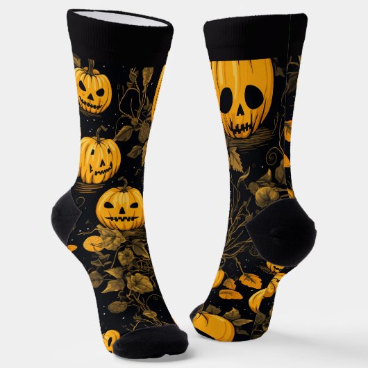 Spokenbos met Halloween Jack-o'-lantern Sokken (Gebogen)