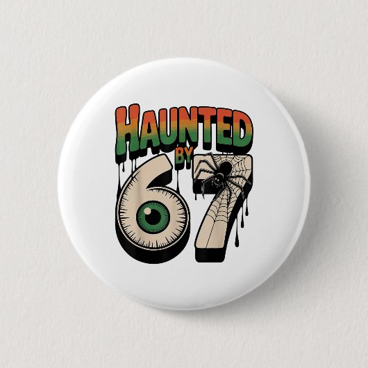 Spokende 67 Meme Zes Zeven 6-7 Grappige Internetgr Ronde Button 5,7 Cm (Voorkant)