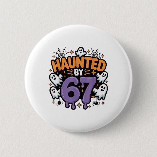 Spokende 67 Meme Zes Zeven 6-7 Grappige Internetgr Ronde Button 5,7 Cm (Voorkant)