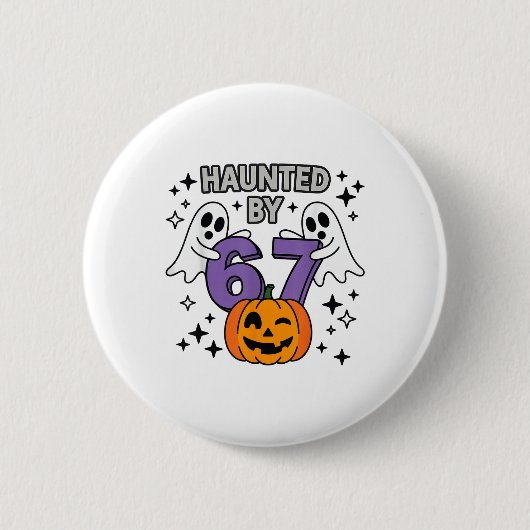Spokende 67 Meme Zes Zeven 6-7 Grappige Internetgr Ronde Button 5,7 Cm (Voorkant)