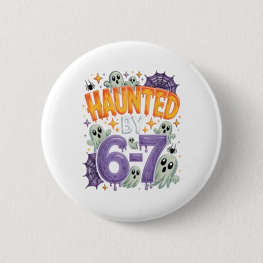 Spokende 67 Meme Zes Zeven 6-7 Grappige Internetgr Ronde Button 5,7 Cm (Voorkant)