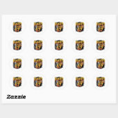 Spokende 67 Meme Zes Zeven 6-7 Grappige Internetgr Ronde Sticker (Vel)
