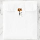 Spokende 67 Meme Zes Zeven 6-7 Grappige Internetgr Ronde Sticker (Tas)
