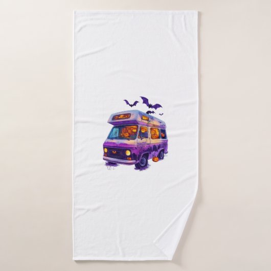 Spokende camper badhanddoek (Badhanddoek)
